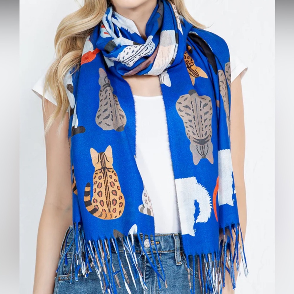 Cute Cats From Behind Scarf